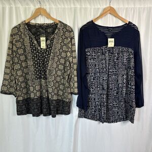 Lot Of Two Lucky Brand NWT Women’s Tops Size 2X New